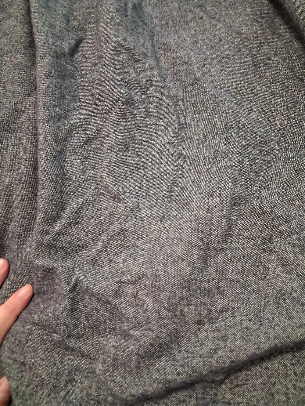 West Elm Queen/Full Heathered Gray Organic Cotton Duvet